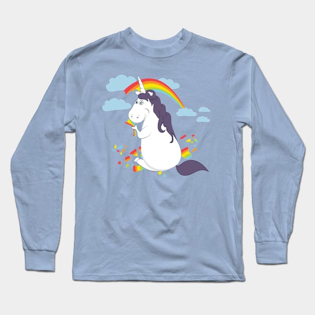 Rainbow snacker Long Sleeve T-Shirt by adam